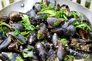 Grilled Mussels with Coconut Curry Broth | The Garum Factory