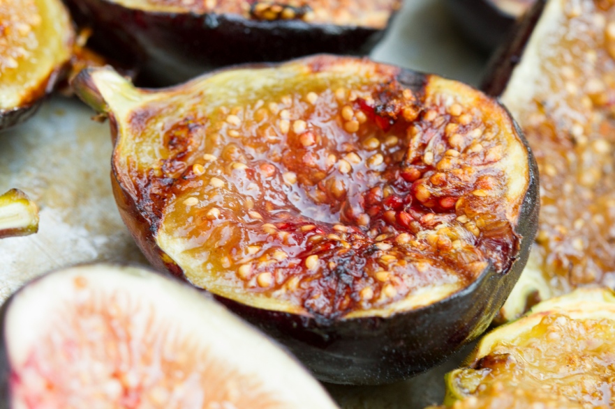 Grilled Figs with Creme Fraiche and Chestnut Honey-10
