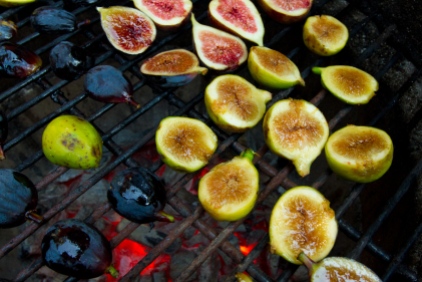 Grilled Figs with Creme Fraiche and Chestnut Honey-6