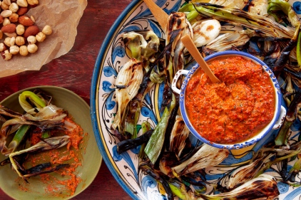 Grilled Spring Onions with Romesco TGF-29